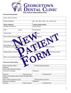 new patient form